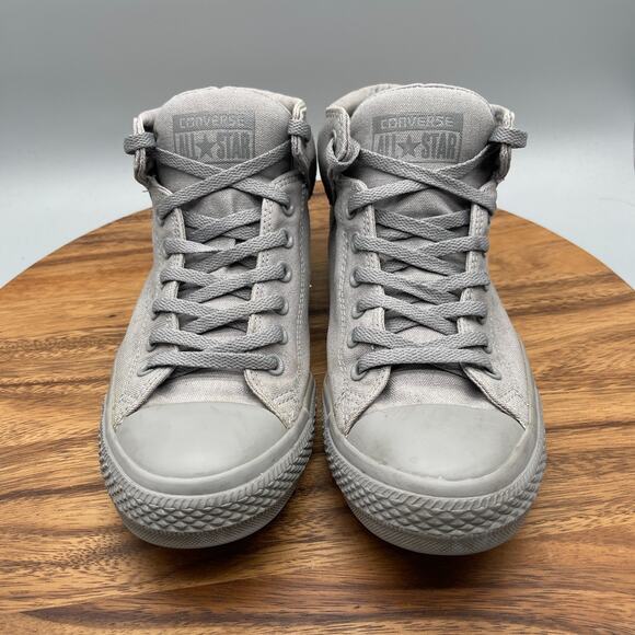 Converse Chuck Taylor All Star Mid Shoes Mens 10.5 Gray Skate Comfort Casual - Picture 2 of 8